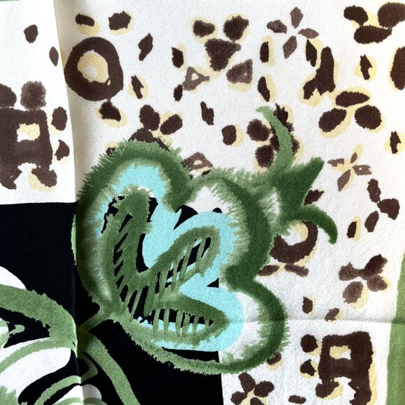 Emilio Pucci Silk Square Scarf – Vintage Botanical Print - Picture 3 of 15